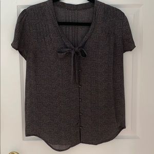 Joie short sleeve silk blouse